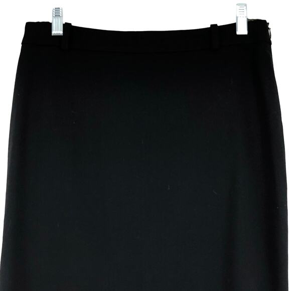 Michael Kors Collection Women Size 6 Pencil Skirt Side Zip Wool Black Italy Made - Picture 2 of 13